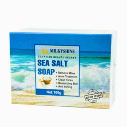Milkyshine Sea Salt Soap 100g – ব্রণের দাগ, র‍্যাশ ও রুক্ষতা দূর করতে কার্যকর সি-সল্ট সাবান!