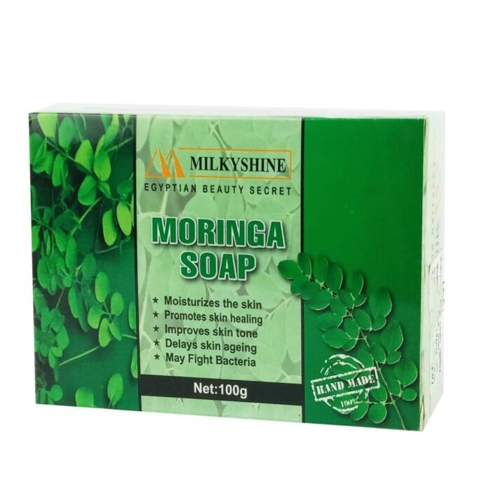 MilkyShine Moringa Soap – 100g | Herbal Soap for Skin Healing & Glow